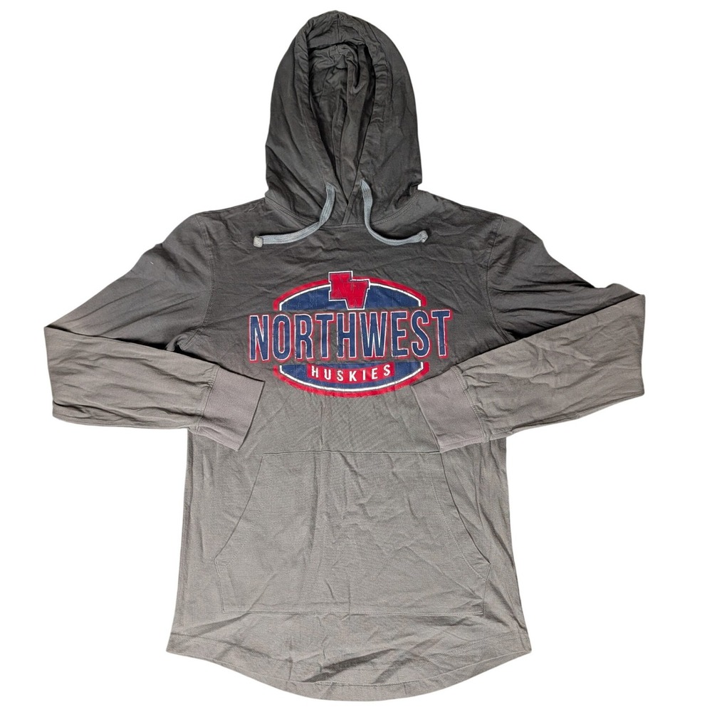 Northwest Huskies Hoodie Gray Athletic Pullover Long‎ Sleeve Men's Size S